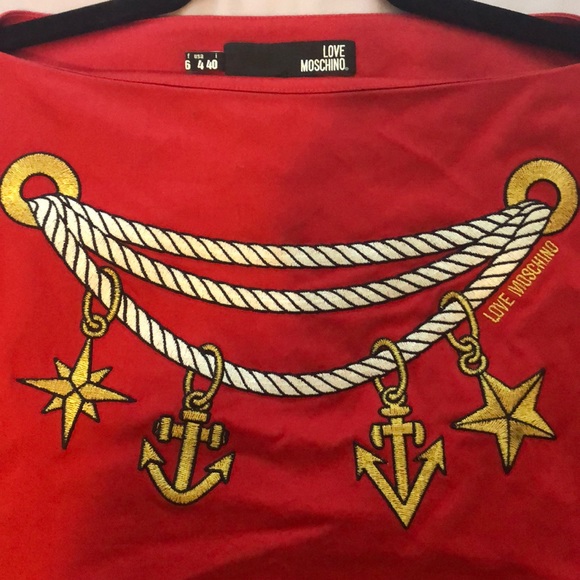 LOVE MOSCHINO RED TOP - Picture 2 of 4